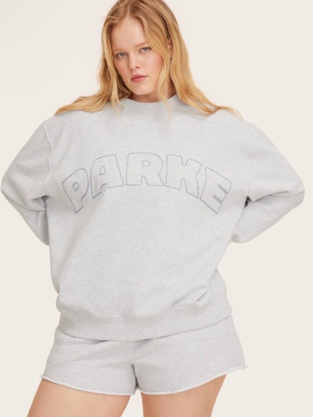 Parke x Target | Women's Mockneck Pullover Sweatshirt | Heather Gray | L/XL NWT!